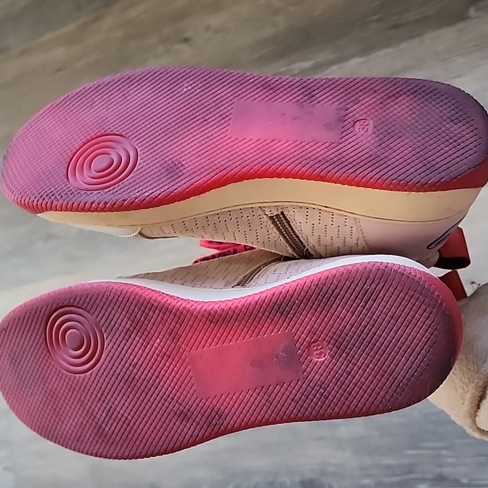 Red and Pink High-Top Sneakers - Picture 14 of 16
